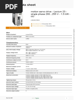 Product Data Sheet: Motion Servo Drive - Lexium 23 - Single Phase 200... 255 V - 1.5 KW - I/O