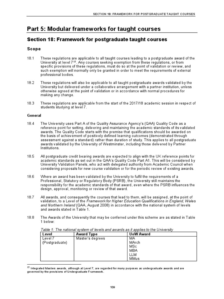 Part 5: Modular Frameworks For Taught Courses | PDF | Curriculum