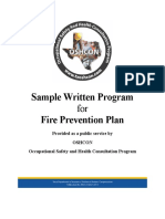Fire Prevention Sample Plan