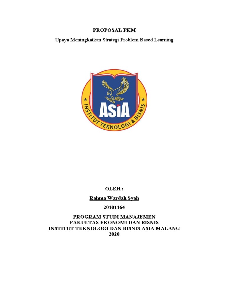 Upaya Meningkatkan Strategi Problem Based Learning: Proposal PKM | PDF