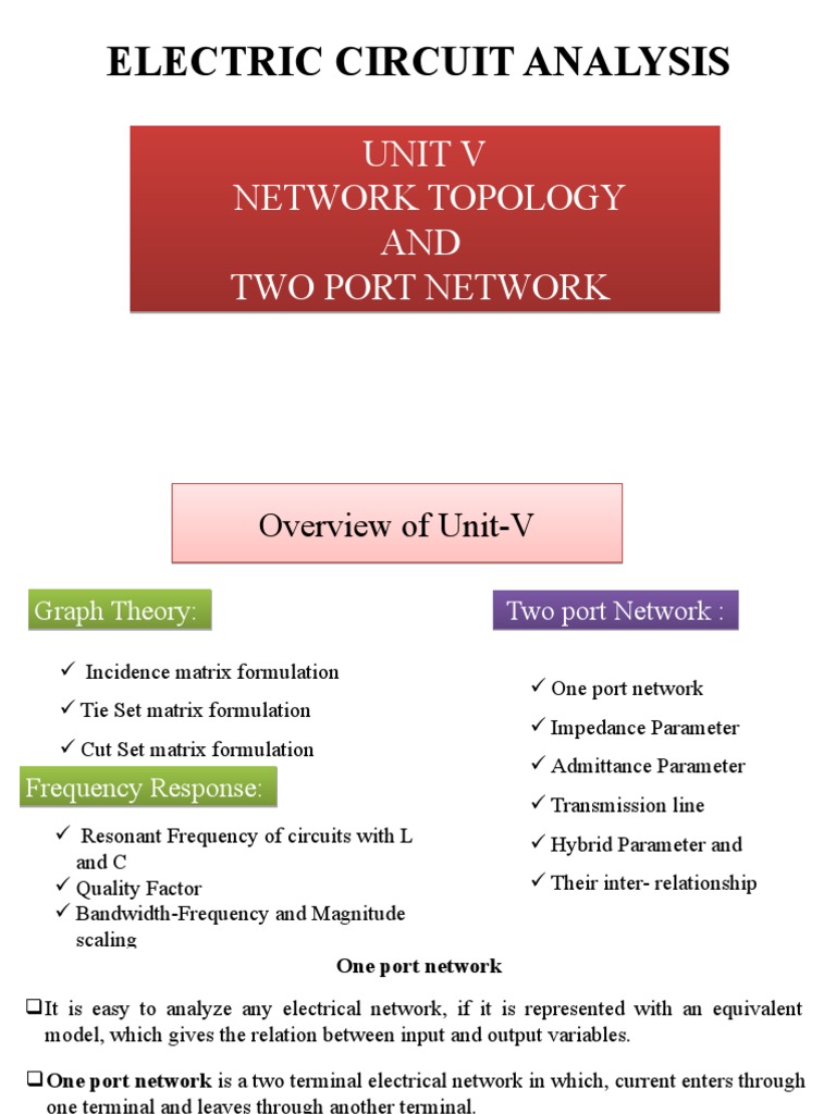 Two-Port Network Analysis Techniques | PDF | Electrical Network ...