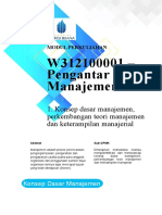 Modul 1 Konsep Dasar Manajemen, Perkembangan Teori Manajemen Dan Ketrampilan Manajerial