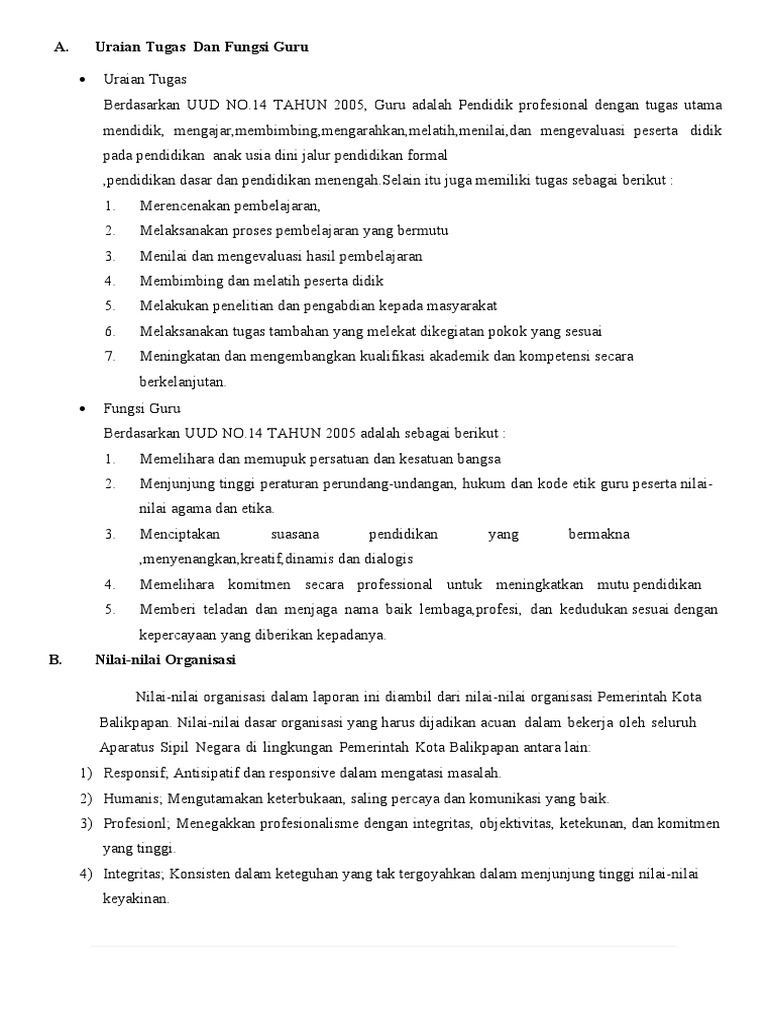 Resume Tugas dan Fungsi Guru PNS | PDF | Karier & Perkembangan