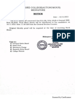 Marksheet Distribution of 3rd Sem UG