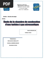 Étude de La Chambre de Combustion D'une Turbine À Gaz Aéronautique