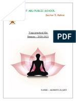 Yoga Practical File Cover Page