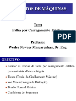 Teorias de Falha por Carregamento Estático