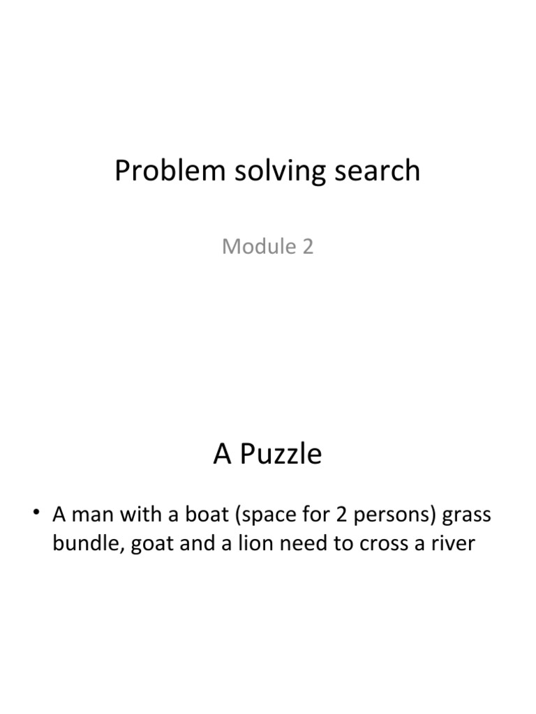 1.problem Solving Search | PDF