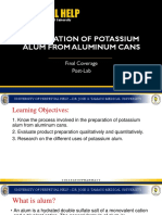 Postlab in The Preparation of Potassium Alum