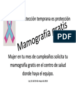 Detección temprana mamografía gratis mes cumpleaños