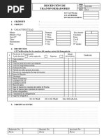 Recepcion de Transformadores