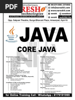 Core Java Content NareshIT