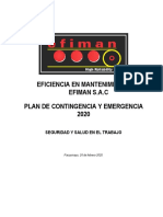 Plan de Contingencia 2020 - GENERAL - EFIMAN SAC - TEMBLADERA