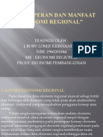 Konsep, Peran Dan Manfaat Ekonomi Regional