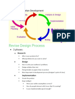 Revise Design Process: Software Application Development