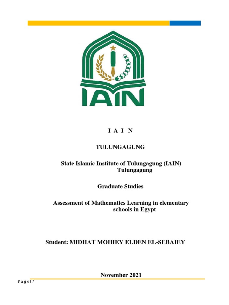 Egyptian School Evaluation Assessment | PDF | Educational Assessment ...