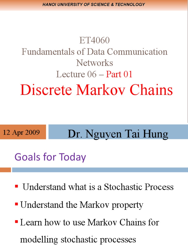 Discrete Time Markov Chains Overview | PDF | Markov Chain | Stochastic ...