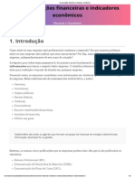 Demonstrações Financeiras e Indicadores Econômicos