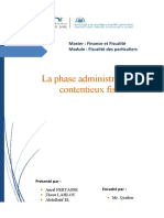 Rapport Contentieux Fiscal - Phase Administrative