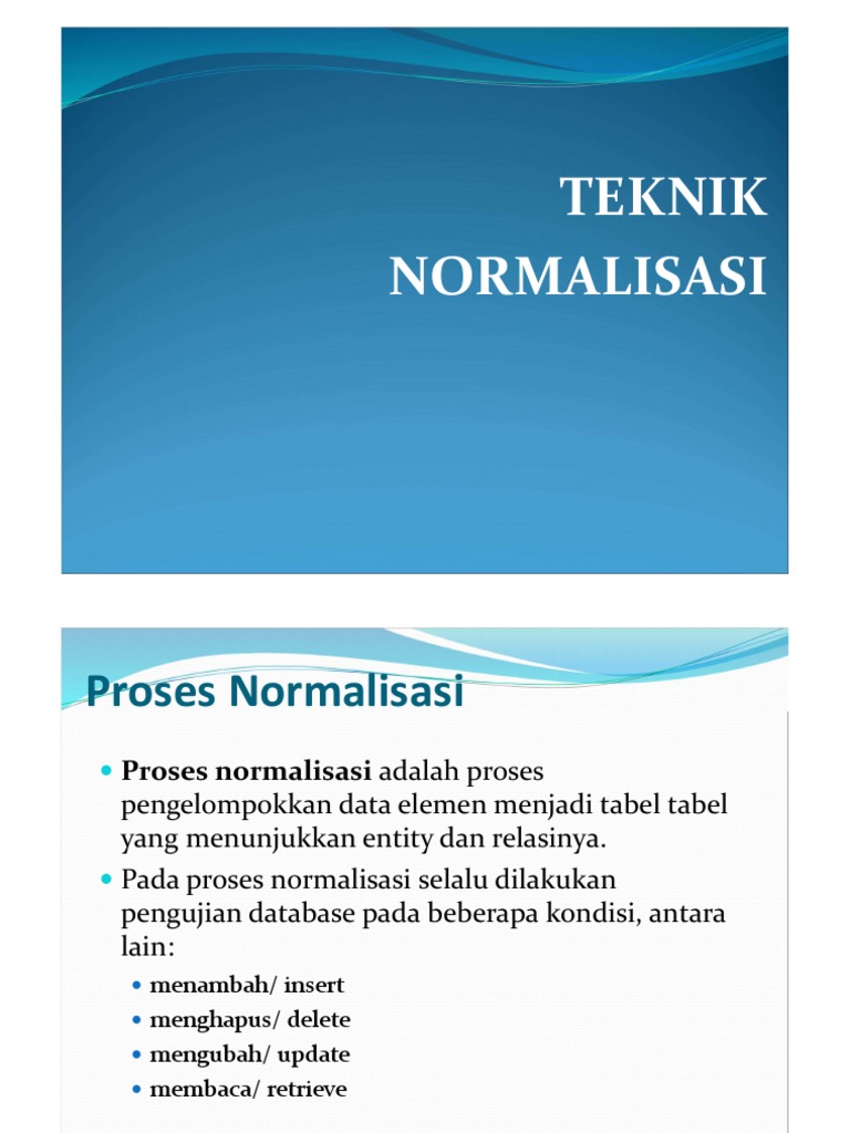 Teknik Normalisasi Database | PDF