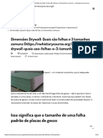 Dimensões Drywall - Quais São Folhas e 3 Tamanhos Comuns