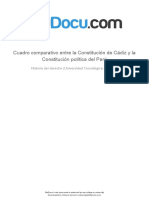 Cuadro Comparativo Entre La Constitucion de Cadiz y La Constitucion Politica Del Peru