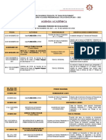 Agenda Académica Segundo Periodo