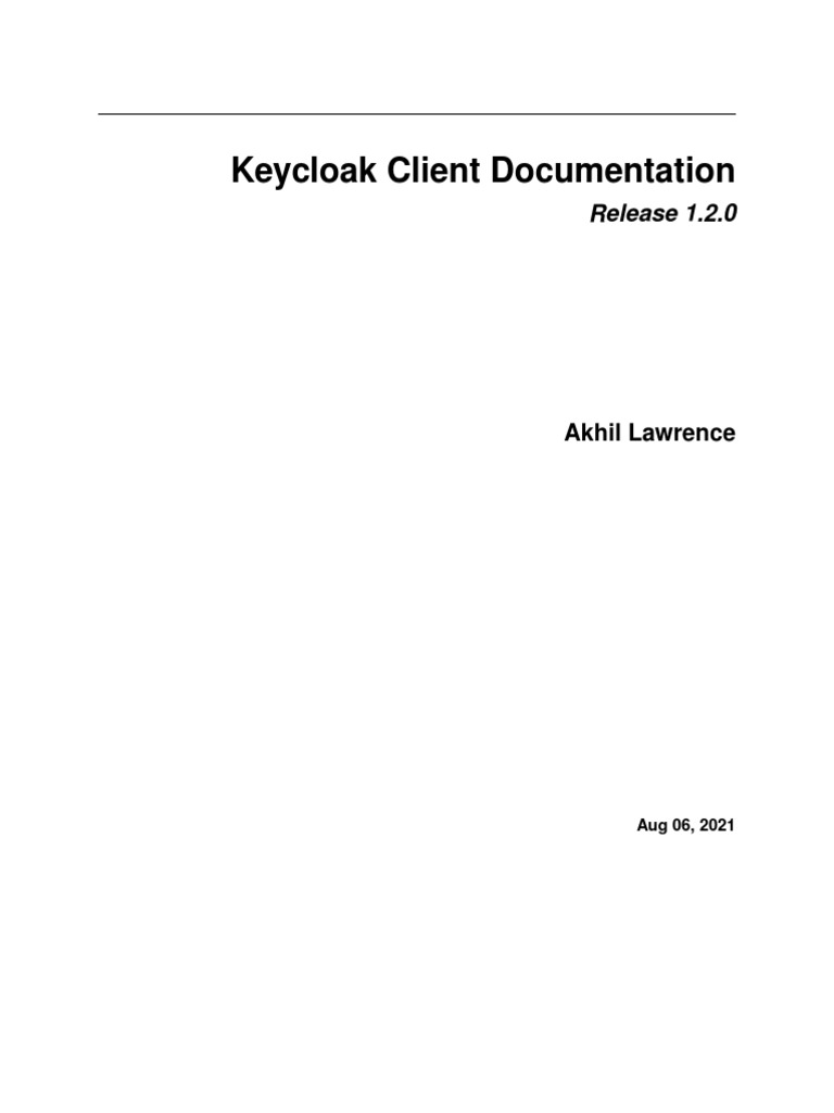 Keycloak Client Integration Guide | PDF | Cyberspace | Information Age