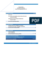 Simple Cash Flow Statement For Small Business