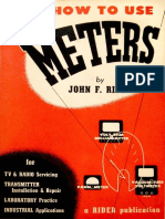 Rider How To Use Meters John F. Rider, Sol. D. Prensky