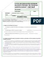 Examen Final Ecologia-2 Borckardt