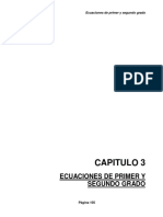 CAPITULO 3 ECUACIONES DE PRIMER Y SEGUNDO GRADO (Preuniv)