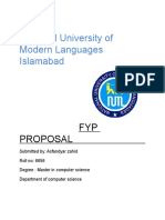 National University of Modern Languages Islamabad: FYP Proposal