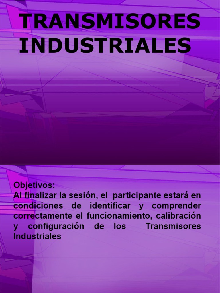 Tipos de Transmisores Industriales | PDF | Transmisión de datos ...
