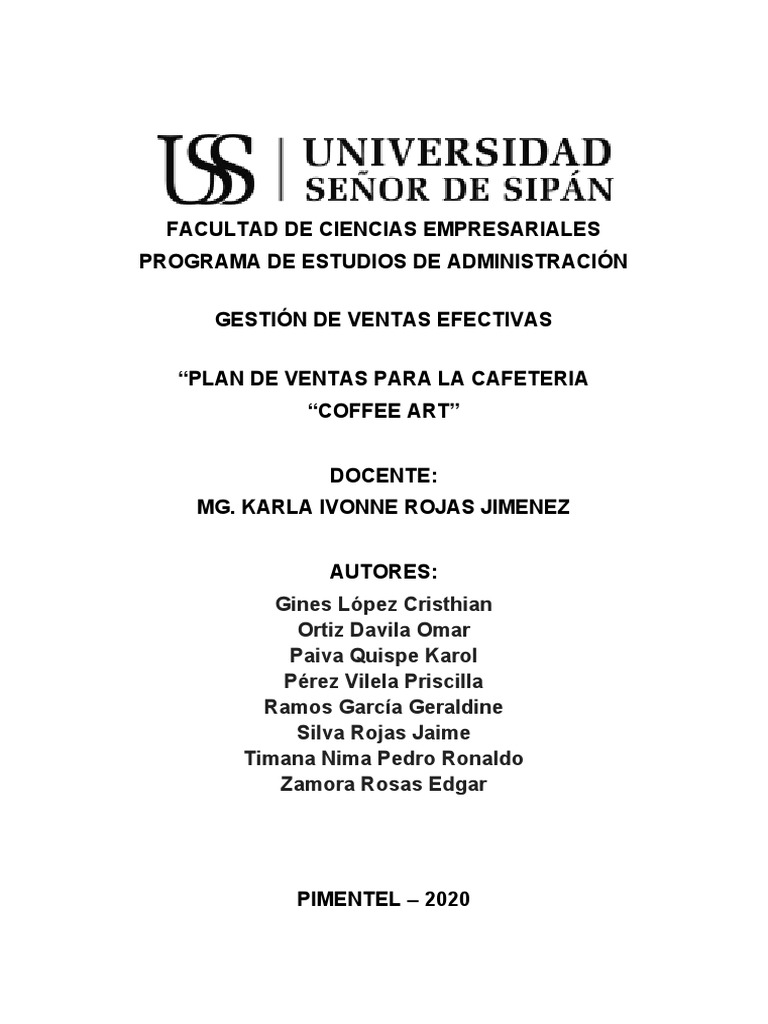 Plan de Ventas para Coffee Art | PDF | Marketing | café