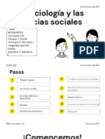 La Socioogia y Las Ciencias Sociales