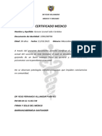 Certificado Medico Gerson