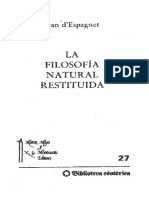 Jean D Espagnet. - Filosofia Natural Restituida