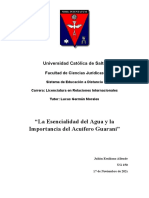 La Esencialidad del Agua y la Importancia del Acuífero Guaraní