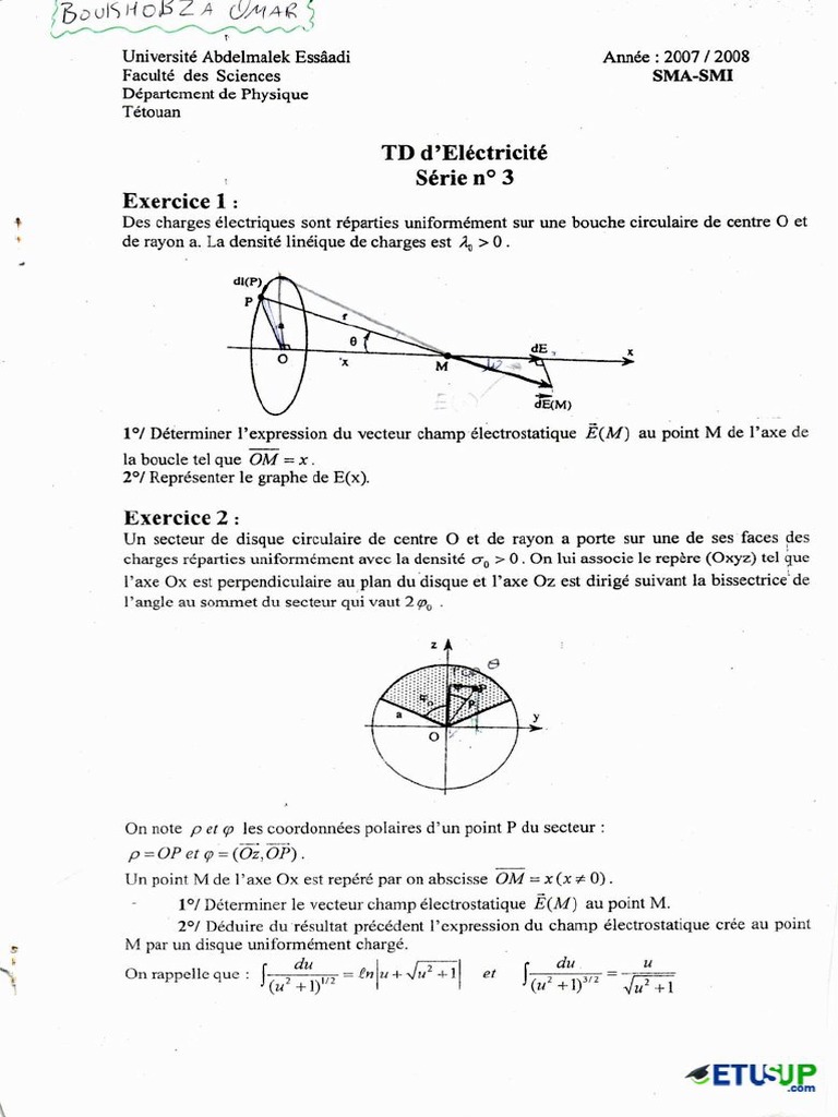 TD D'électricité Série N°3 Avec Solution | PDF