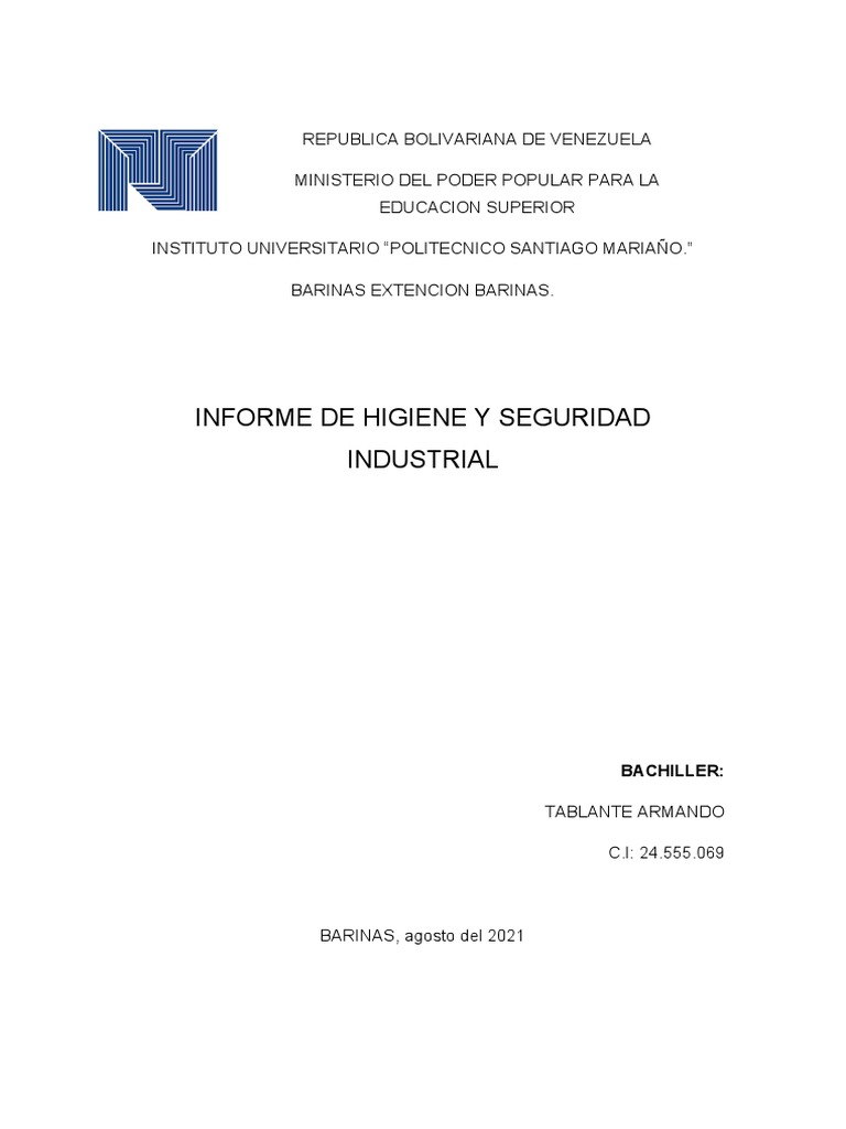 Leyes de Higiene y Seguridad Industrial en Venezuela | PDF | Seguridad ...