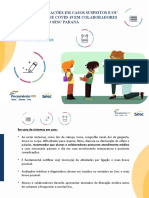 Protocolo de Ações em Casos Suspeitos Eou Confirmados de Covid-19 em Colaboradores Eou Alunos Do Sesc Paraná - Att - Sesa - 860