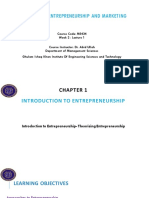 Course Title: Entrepreneurship and Marketing