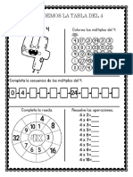 Aprendemos La Tabla Del 4