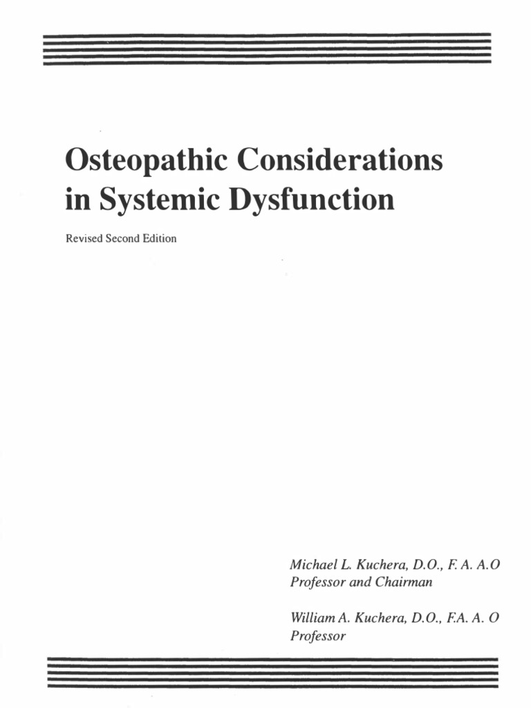 OSTEOPATHIC CONSIDERATIONS IN SYSTEMIC DYSFUNCTION PDF intelligence overview