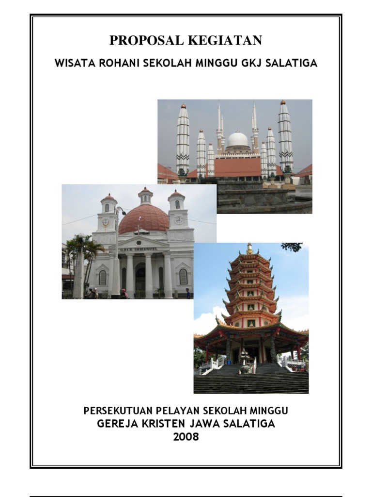 PROPOSAL WISATA ROHANI SEKOLAH MINGGU GKJ SALATIGA