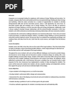 Design Thinking Syllabus