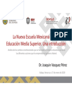 La Nueva Escuela Mexicana para La Educación Media Superior. Una Introducción