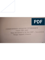 Analyse Numérique 2007 - Sujet + Correction