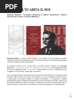 Veneziani Marcello - Dentro l’io abita il noi (Intro a Gentile 'Genesi e struttura della società' Vallecchi, 2020)